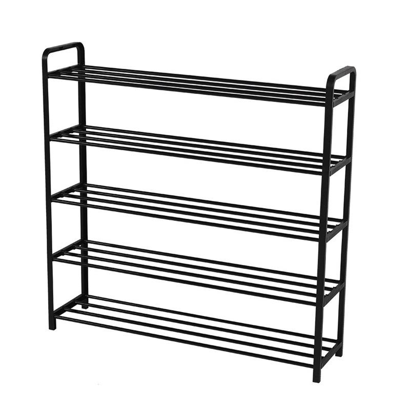 Modern Space-Saving Multi-Layer Shoe Rack: Punch-Free Assembly, Painted Finish for Living Room Storage