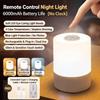 Rechargeable LED Night Light with Digital Clock, Touch Control Bedside Lamp, 3 Color Modes Dimmable Table Lamp for Bedroom, Baby Room, Desk & Camping