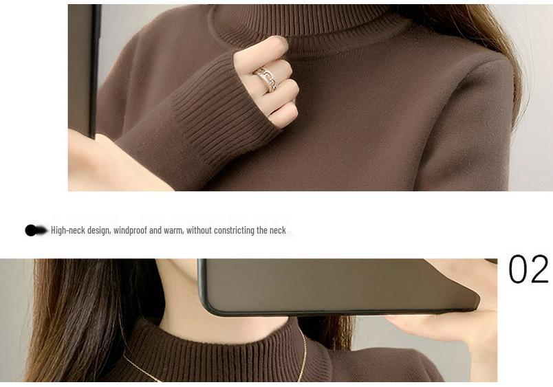 2025 Autumn/Winter Women's Plus Size Knit Fleece Sweater - Slimming, Cozy Inner Layer, Warm and Stylish.