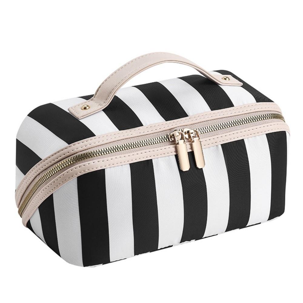 Polka Dot/Striped Women's Cosmetic Bag Vintage Travel Cosmetic Case Makeup Accessory