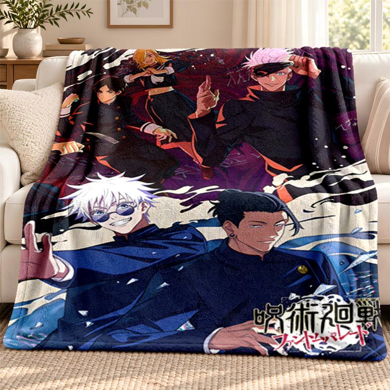 Jujutsu Kaisen blanket Flannel Blanket Soft Cozy Plush Throw for Sofa Bed Lightweight Home Decoration Outdoor camping