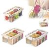 9 Grids Divided Serving Tray Clear Snack Fruits Box Portable Kitchen Storage Box  Food Storage
