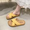 Женские шлепанцы на толстой подошве, пляжные, приливные, нескользящие, дышащие, для отпуска, новый ветер 2025, летние, простые, крутые шлепанцы, инс