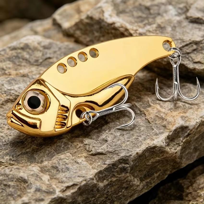 1/2/5PCS Metal VIB Fishing Lure 5g/10g Spinner Spoon Bait Silver/Gold Vivid Vibrations Bass Artificial Lures Tackle