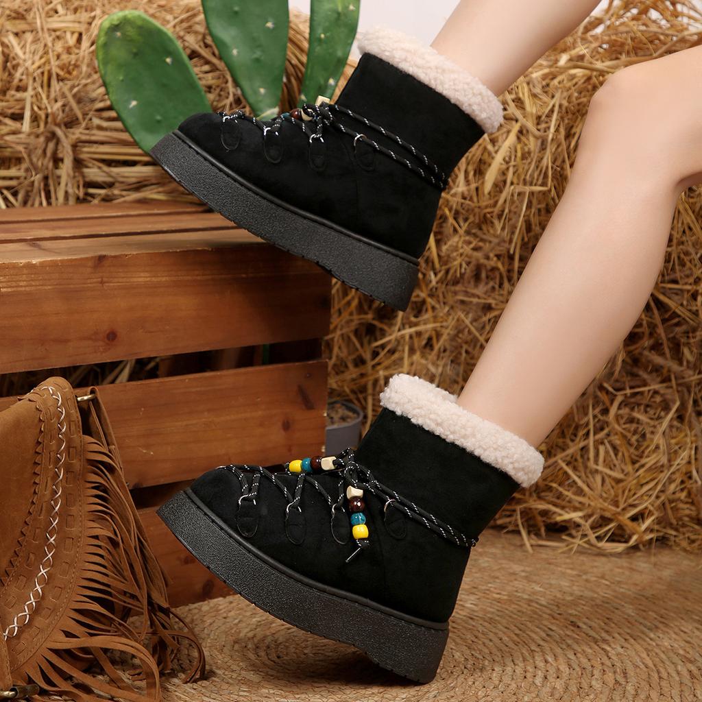 TUINANLE Winter Snow Boots Women Warm Shoes with Cotton Lining Colorful Girls Ankle Boots
