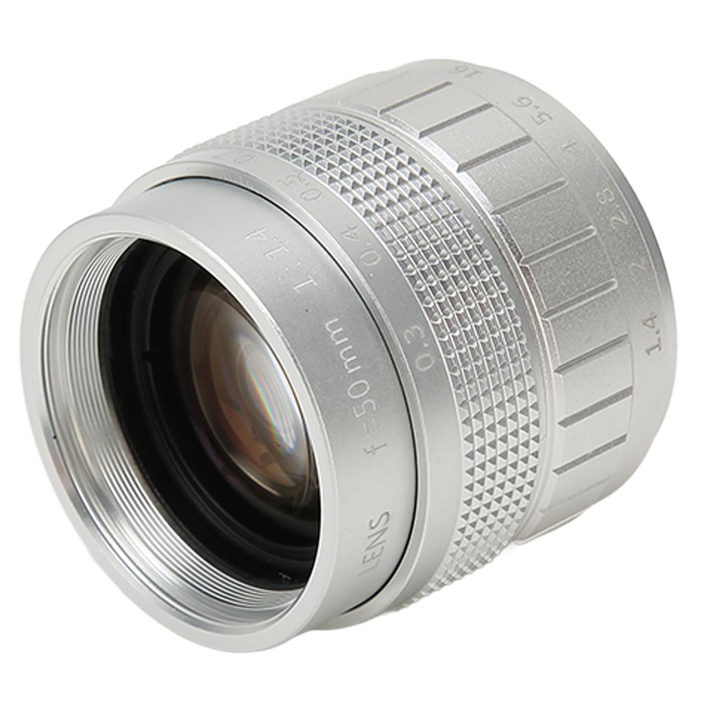 50mm F1.4 Manual Focus Prime Lens HD 2 3 Inch FA Lens Manual Focus Camera Lens for Industrial Video Microscope Camera