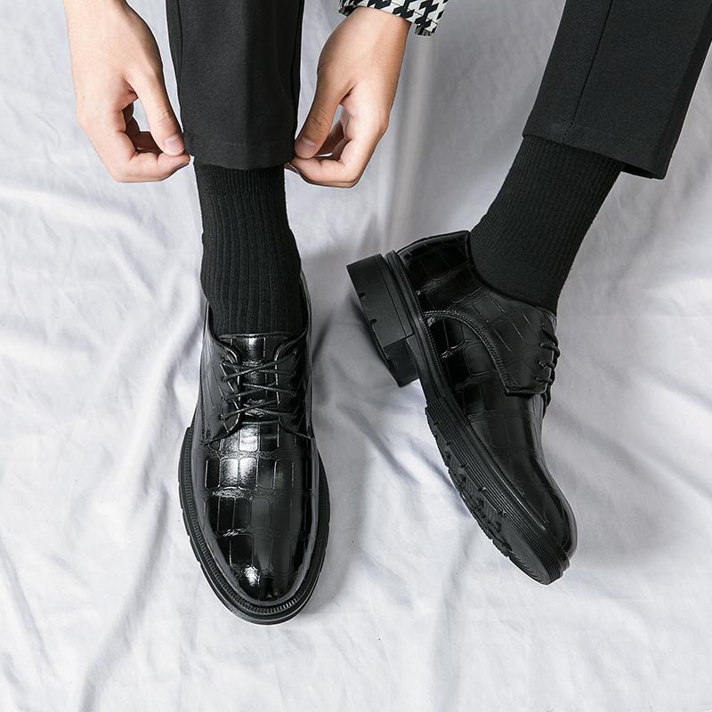 Новые мужские повседневные туфли, формальные туфли Brock, мужские повседневные туфли Oxford в стиле ретро из кожи для мужчин в британском стиле, туфли для джентльменов, светская обувь для мужчин