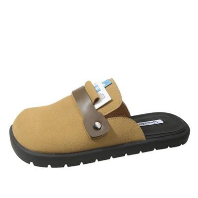 Модные женские туфли на плоской подошве, сандалии на платформе, повседневная обувь, новые летние шлепанцы с открытой пяткой, пляжные женские туфли-мюли, нескользящие шлепанцы