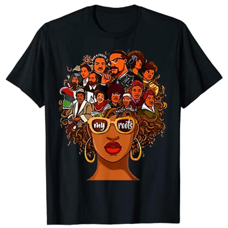 I Love My Roots Black Powerful History Month Pride DNA Gift TShirt Graphic Tee Tops Womens Fashion Outfit Short Sleeve Blouses