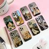 Забавные офисные коты Чехол для телефона для iPhone 17,16,15,14,13,12,11 Plus,Pro Max, Мягкий силиконовый черный чехол