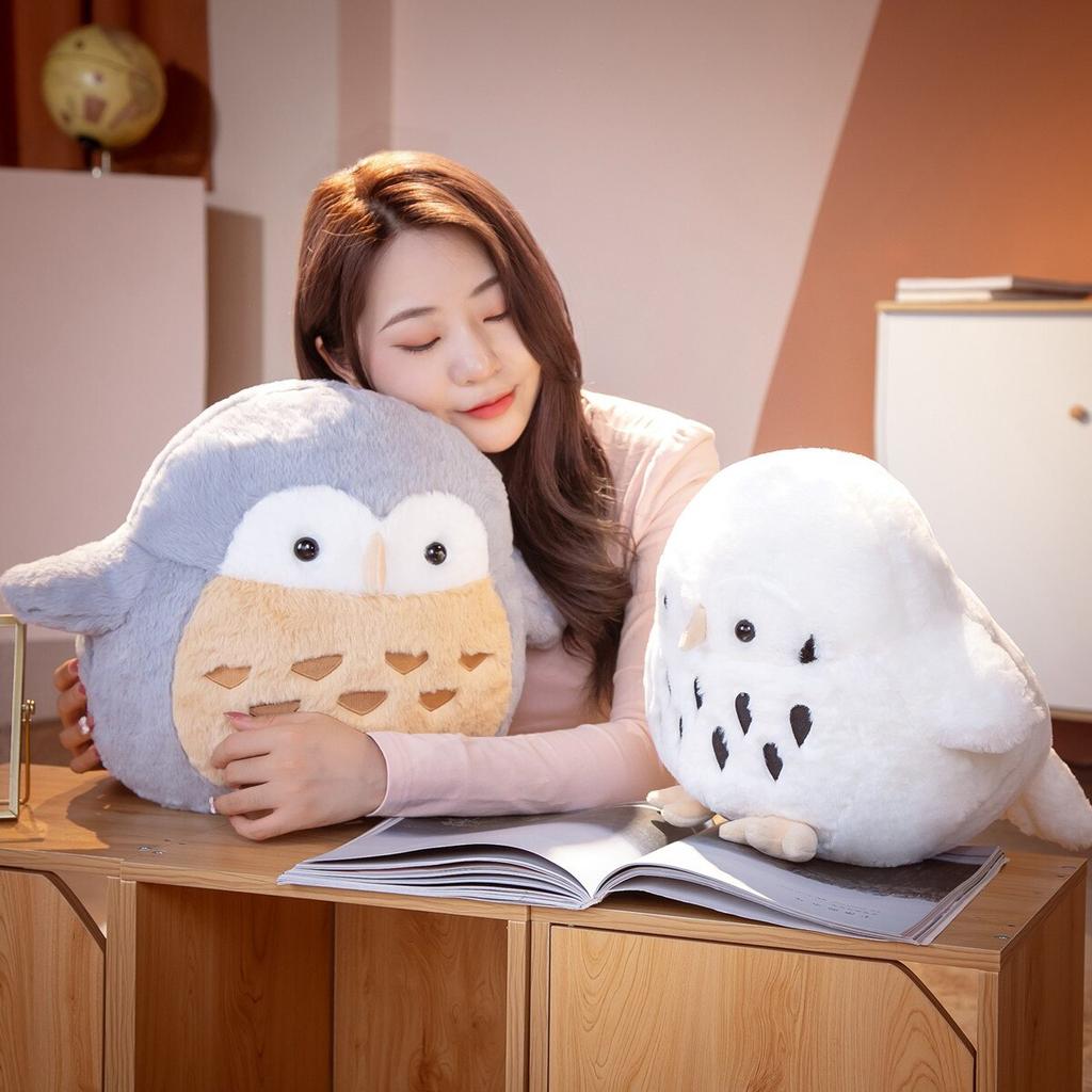 38 /45cm Lovely Owl Plush Pillow Cartoon Animal Dolls Stuffed Soft Nighthawk Plush Toys Adorable Sofa Back Cushion For Kids Girls