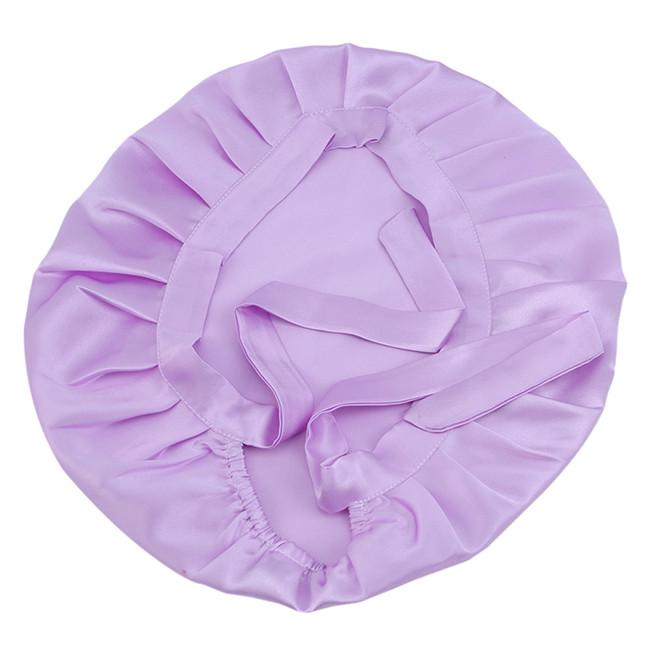 Mulberry Silk Night Sleep Cap Soft Long Hair Hat for Women Girls