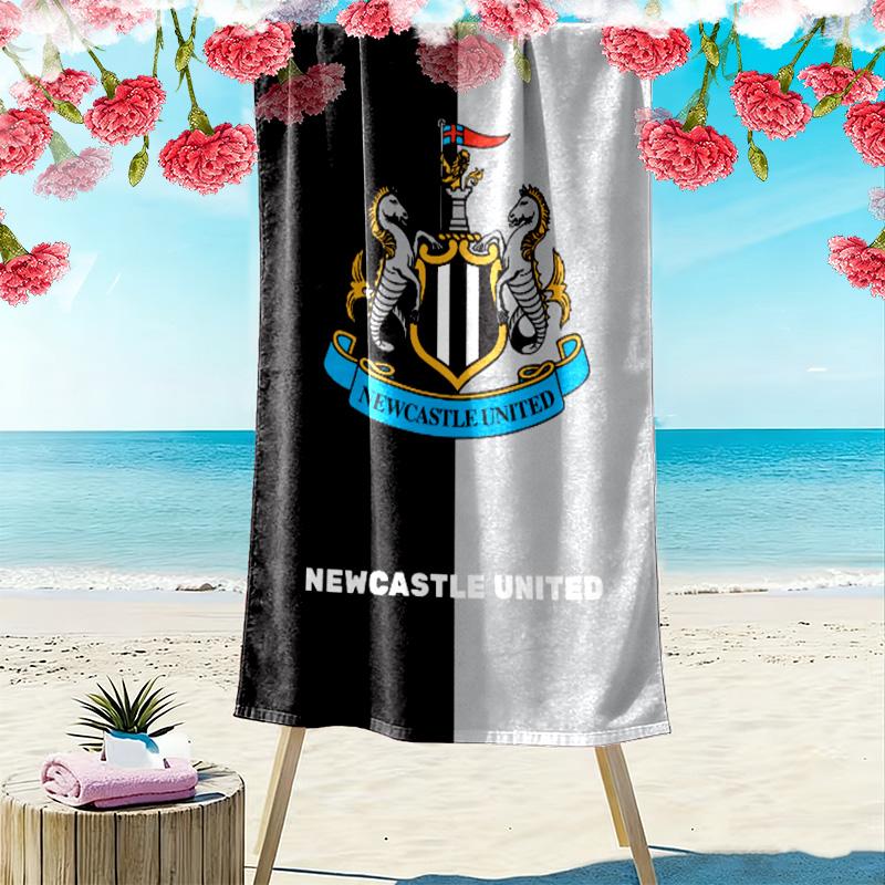 Newcastle United Logo Print Beach Towel, Large Soft Quick Dry Towel for Beach Camping Swimming