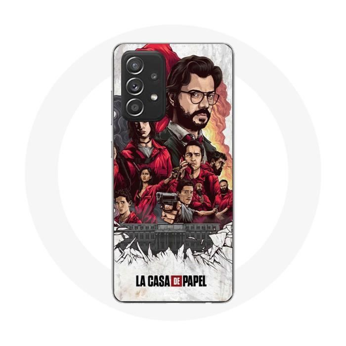 Coque pour Samsung Galaxy A52 La Casa De Papel affiche art