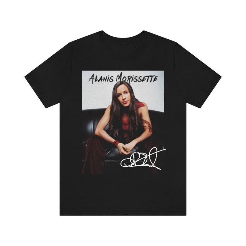 Rare Alanis Morissette Gift For Fans Cotton Black Full Size Unisex T-Shirt Graphic Tee