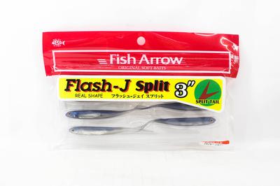 Fish Arrow Мягкая приманка Flash J Split, 3 дюйма, 7 шт. в упаковке#04 (3707)