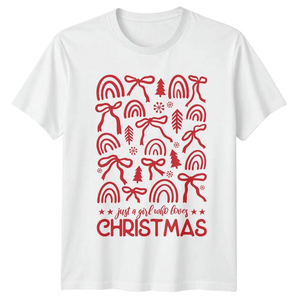 Just A Girl Who Loves Christmas Holidays Tee Unisex Unisex Graphic TShirt