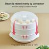 Microwave Steamer Heat-resistant Non-stick 3 Styles Practical Large Capacity Cooking Dish Household Supplies
