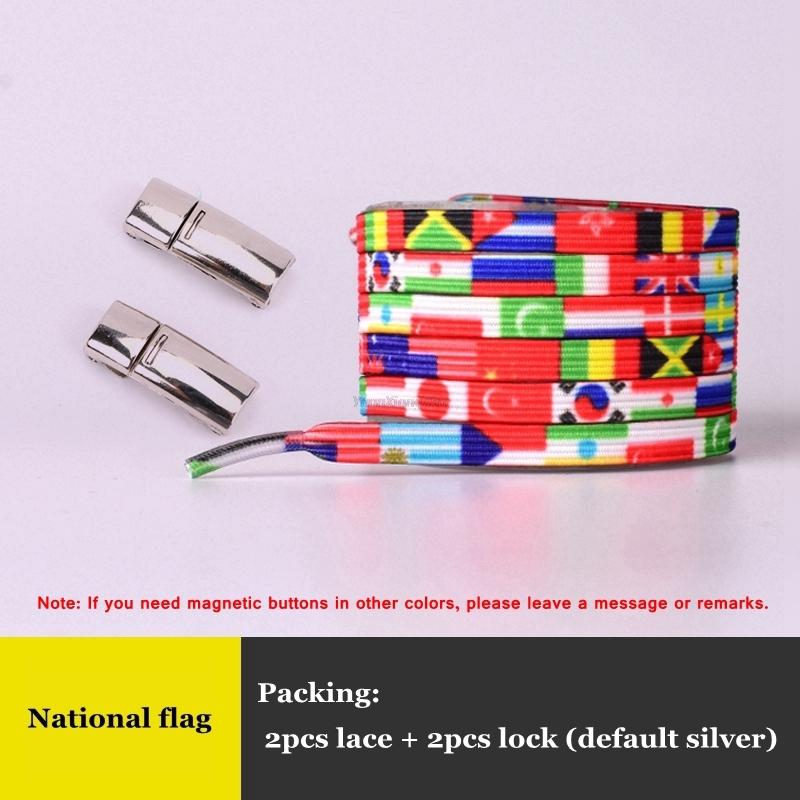 NO.8 новые радужные шнурки с магнитным замком, эластичные шнурки без завязок, кроссовки, шнурки для детей и взрослых, ленивые шнурки, один размер подходит для всей обуви