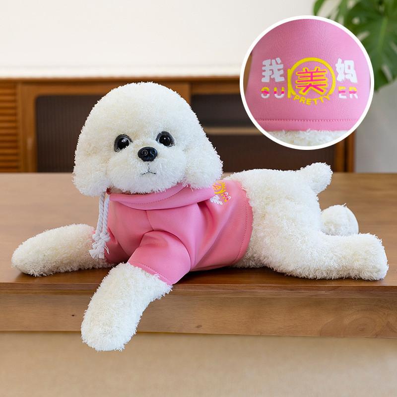 Teddy Hoodie Dog Plush Toy Cute Cartoon Collar Animal Doll Girl Birthday Gift