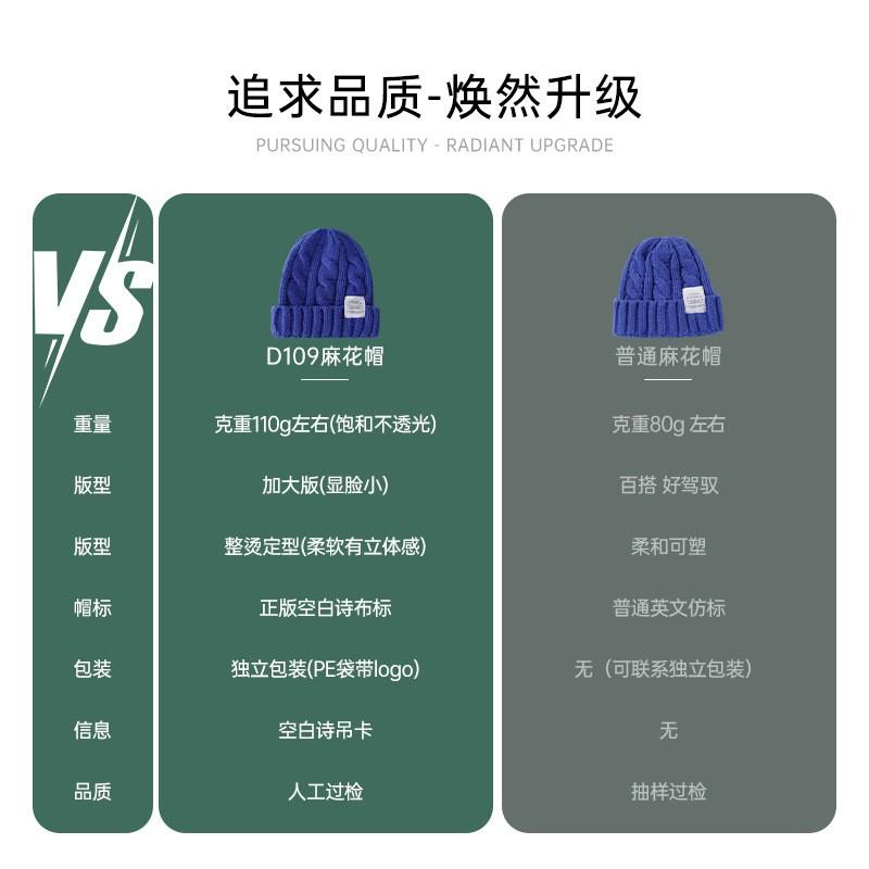 Womens Chunky Knit Beanie Hat Winter Warm Ear Protection Adjustable Acrylic Cap Solid Color Fashion Accessory
