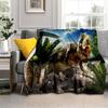 Dinosaur Throw Blanket Kids Boys Ancient Animal Flannel Blanket Dinosaurs Blankets for Couch Sofa Bedroom Living Room