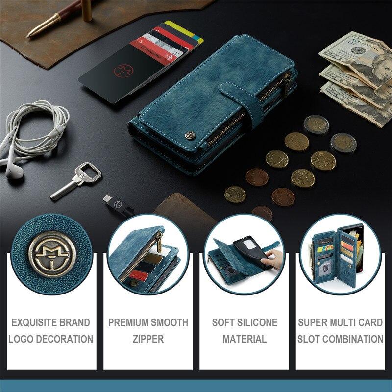 CaseMe Кожаный чехол-книжка с молнией для телефона Samsung Galaxy серии A