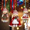 18/12 шт. Искусственное дерево Рождественские куклы Фигурки 2D Плоские персонажи в традиционных нарядах для украшений Рождественский декор