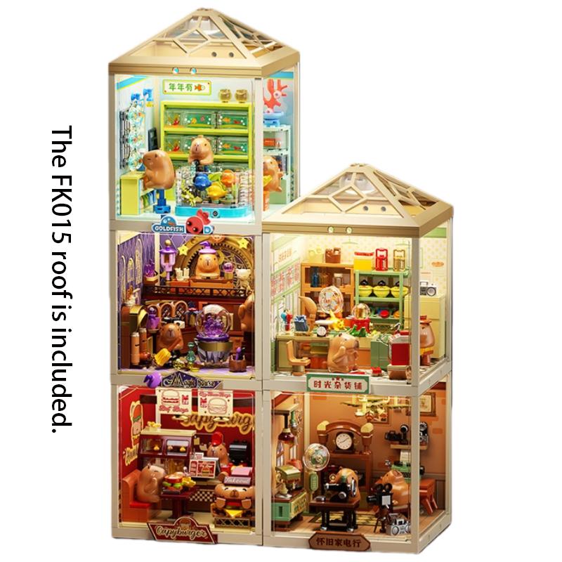 Jaki Super Строительные Блоки Игрушки Уличная Сцена Общий Магазин Модель Сборная Игрушка Настольное Украшение Подарок На День Рождения Ребенка