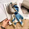 Versatile fashion floral 71 imitation silk square scarf scarf high-end polka dot neck silk scarf rhombus spring