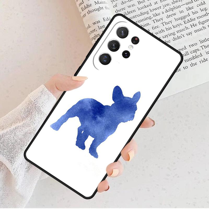 Акварельный Чехол для Телефона с Французским Бульдогом Для Samsung S25 S23 S30 S8 S21 S20 FE S24 S22 Note 10 20 Plus lite Ultra