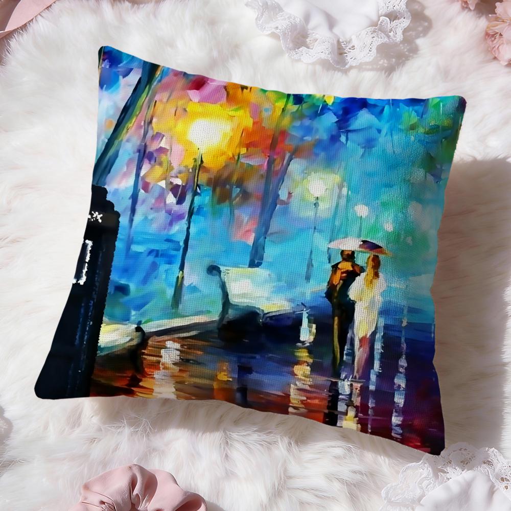 Модная Масляная Наволочка L-Lleonid afremov Мягкая Стираемая Подушка Многоцелевая для Дивана Кровати Путешествия Офиса