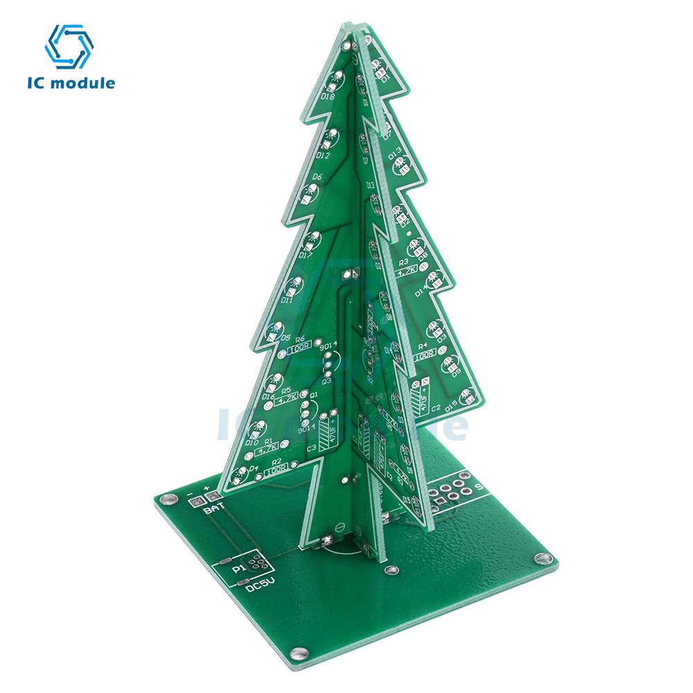 Christmas Tree DIY Soldering Kit - 36 LED Flashing PCB with USB Cable Fun Electronics Project Gift for Beginners