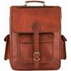 Goat Leather Backpack Shoulder Bag Office School 17 In Laptop Rucksack Handbags
