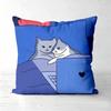 Pieces Cozy Cat Couple Throw Pillow Covers Polyester sofa decorative cushion cov Headboard Pillow (Without Pillow Core