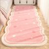 Thick Pink Plush Carpet for Living Room and Bedroom Soft Fluffy Anti Slip Washable Bedside Floor Mat Decorative Rug