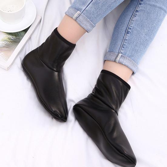 1 пара зимних носков с толстой плюшевой подкладкой, гладкая поверхность из искусственной кожи, водонепроницаемая, сохраняющая тепло, необрастающая, домашняя одежда, напольные или термоноски