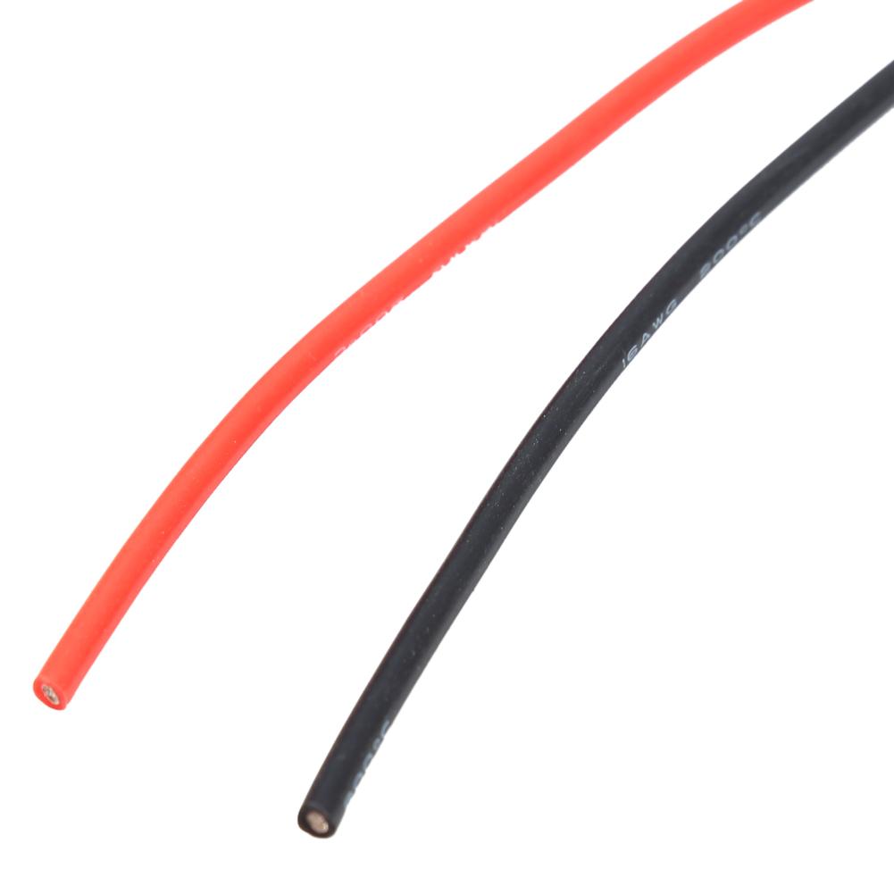 16AWG 2m гибкий силиконовый кабель луженый медный многожильный провод (1 метр красный 1 метр черный )