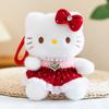 Плюшевая кукла-подвеска Hello Kitty 6" с брелком-комбинезоном