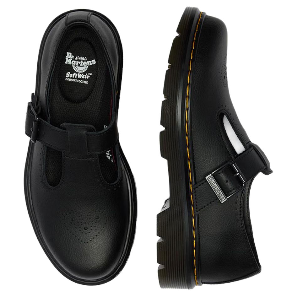 Dr. Martens Повседневные кожаные универсальные удобные туфли Мэри Джейн на толстой подошве Женская обувь Черные 42899001