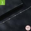 Simple Classic Gypsy Moissanite Bracelet, Light Luxury Fashion S925 Sterling Silver Romantic Bracelet