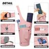 Yoga Mat Carrier Bag Large Opening Polyester Gym Bag with Waterproof Pocket and Drawstring Water Bottle Holder