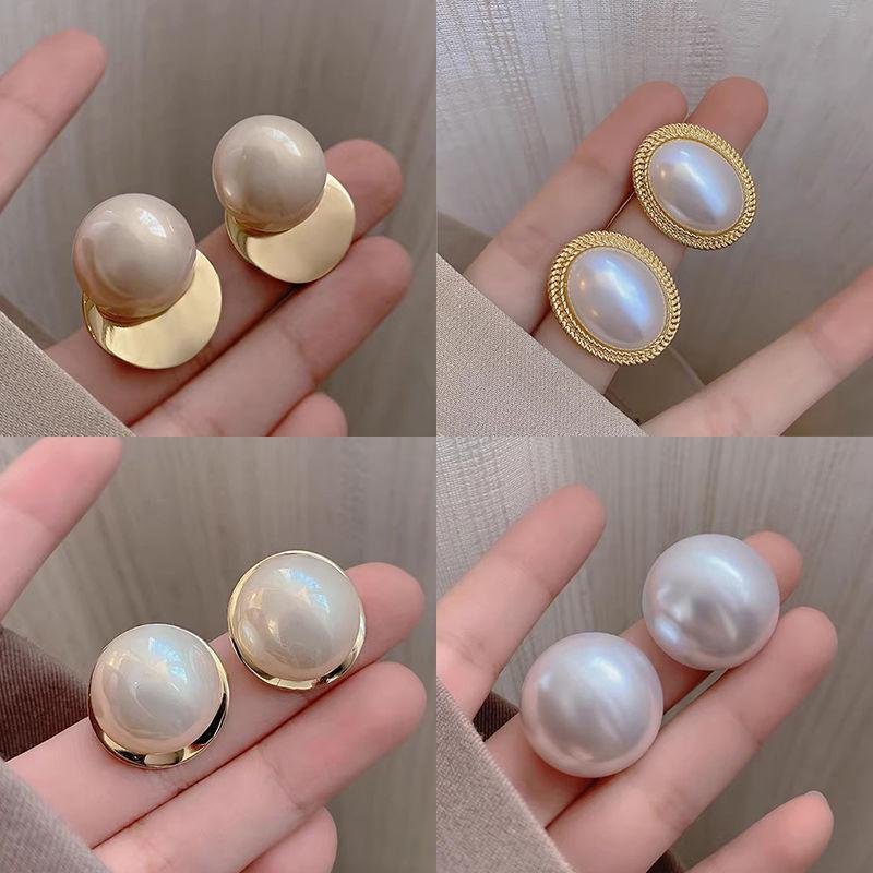 Elegant Imitation Pearl Stud Earrings – Luxury, Versatile Style for Women