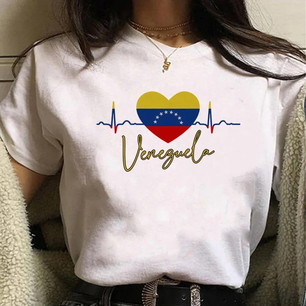 Venezuela T Shirt Women Harajuku Comic Designer Tshirt Female Anime Manga Designer Clothing Harajuku Shirts for Women Clothes