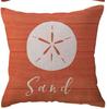 Beach Pillow Cover Starfish Shell Summer Seaside Villa Decoration Ocean Theme Sofa Cushion Cover x pillow case