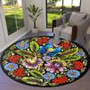 1pc Office Carpet Chair Mats Colorful Floral Mandala Design Perfect for Decorating Office Chairs, Living Rooms, Or Bedrooms