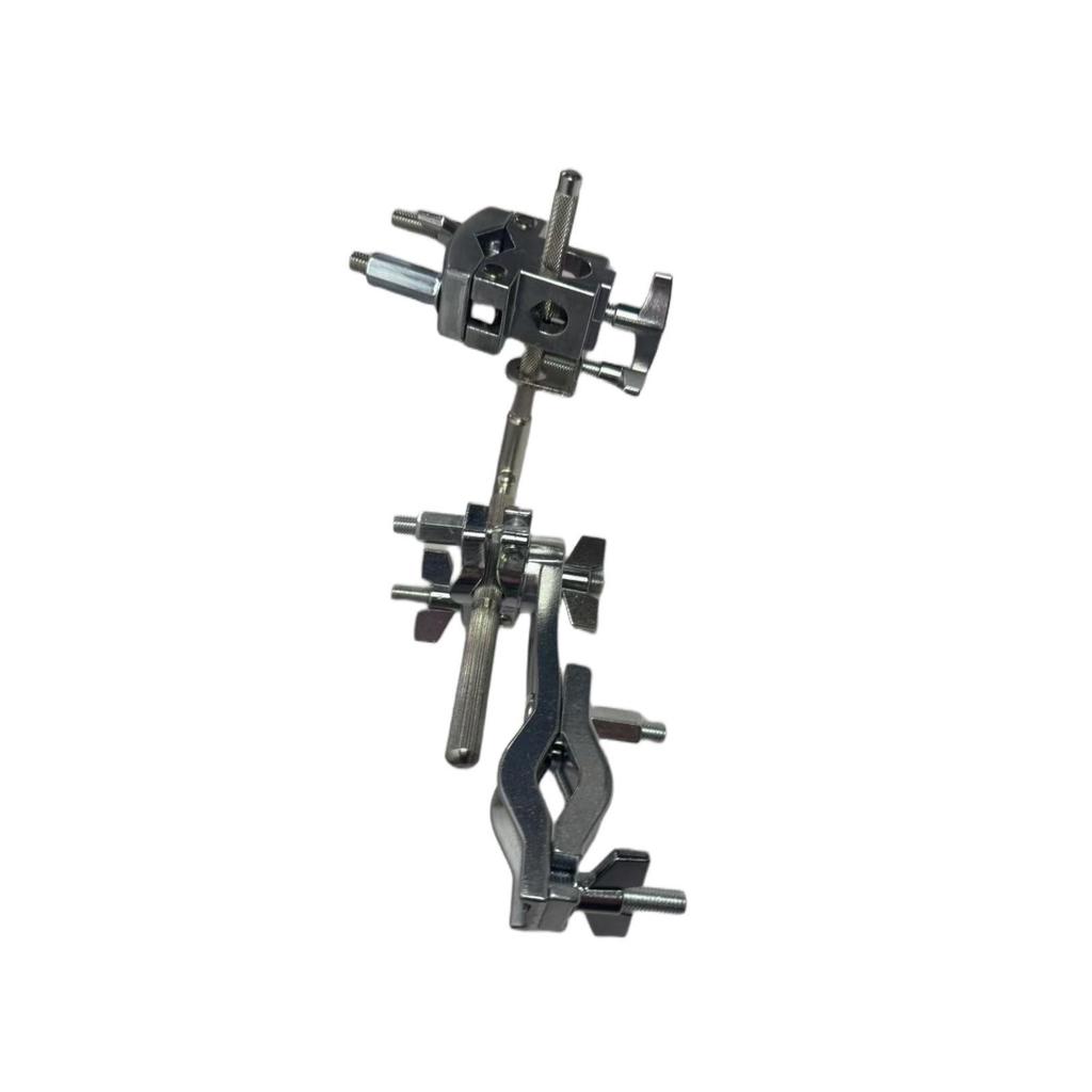 Universal Rotary Drum Set Clip: Cowbell & Tom Stand with Hanging Strap & Memory Lock.