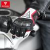 Motorcycle Riding Gloves Genuine Leather With Carbon Fiber Knuckle Protection Breathable Outdoor Biker