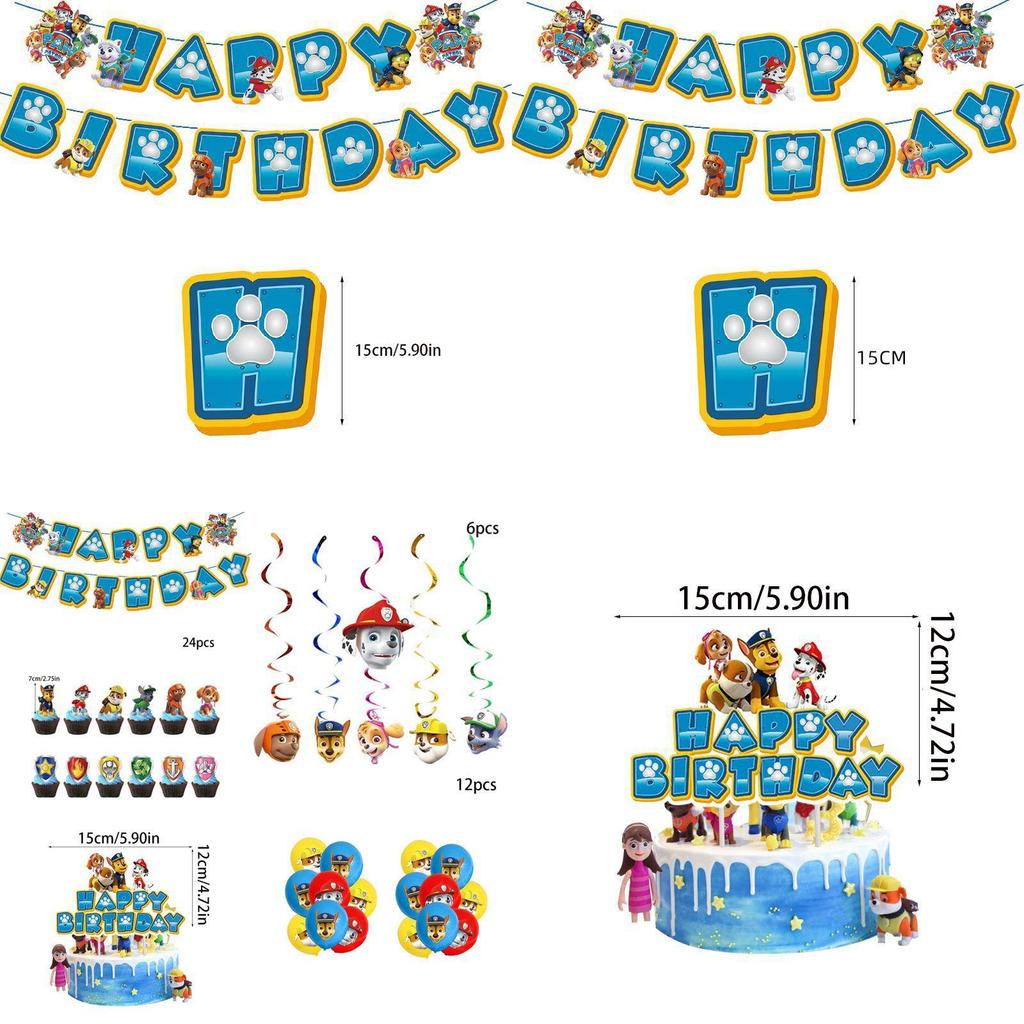 Набор для праздника «Щенячий патруль» Делюкс декор для дня рождения с воздушными шарами и баннерами для детей