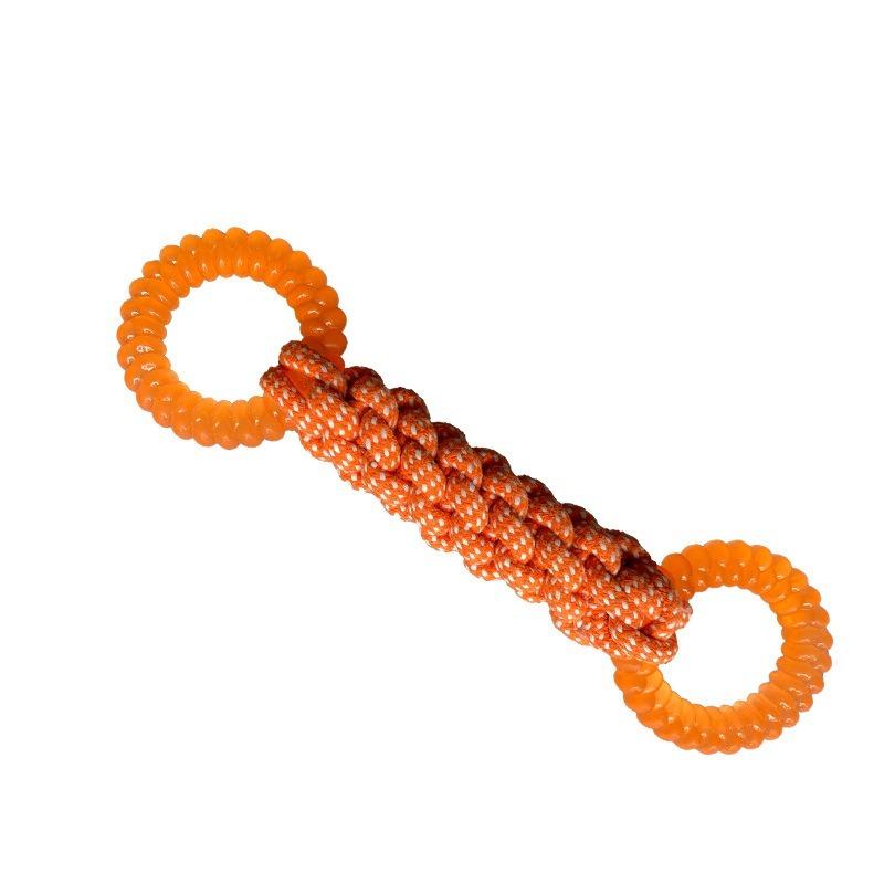 Interactive Double Ring Cotton Rope Dog Toy Tug Of War Molar Chewing Pet Supplies